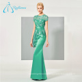 Button Satin Sheath Lace Sexy Evening Dress Patterns